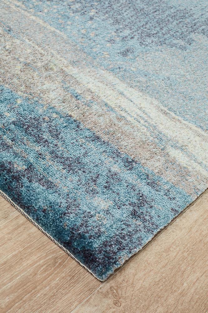 City Monet Stunning Blue Runner Rug