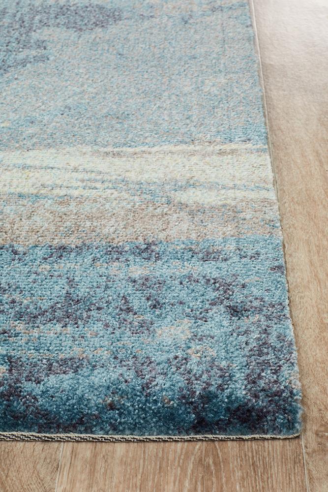 City Monet Stunning Blue Runner Rug