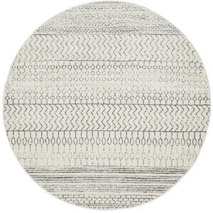 Chrome Harper Silver Round Rug