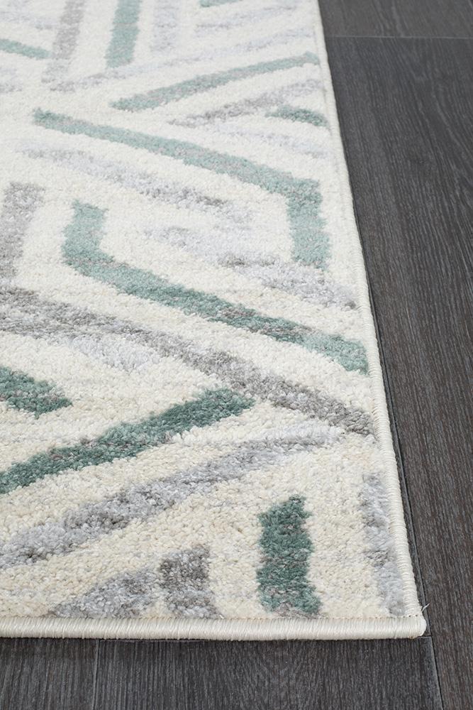 Dimensions Divinity Link Teal Modern Runner Rug