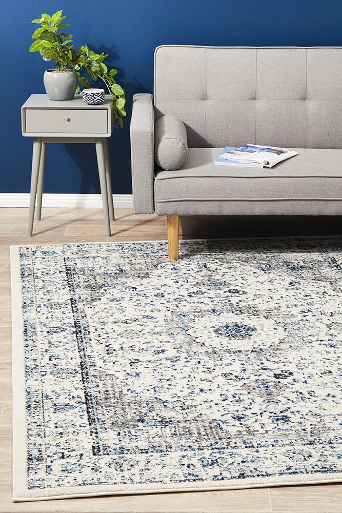 Evoke Mist White Transitional Rug