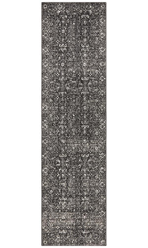 Evoke Estella Charcoal Transitional Runner Rug