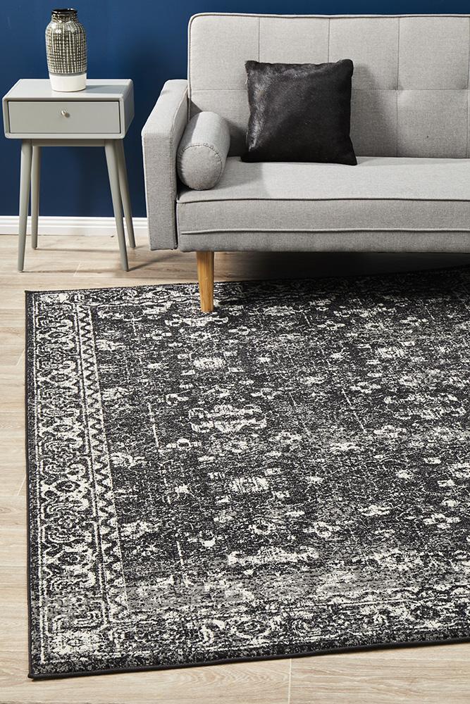 Evoke Estella Charcoal Transitional Rug