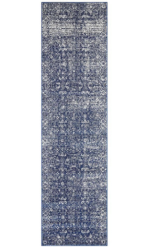 Evoke Oasis Navy Transitional Runner Rug