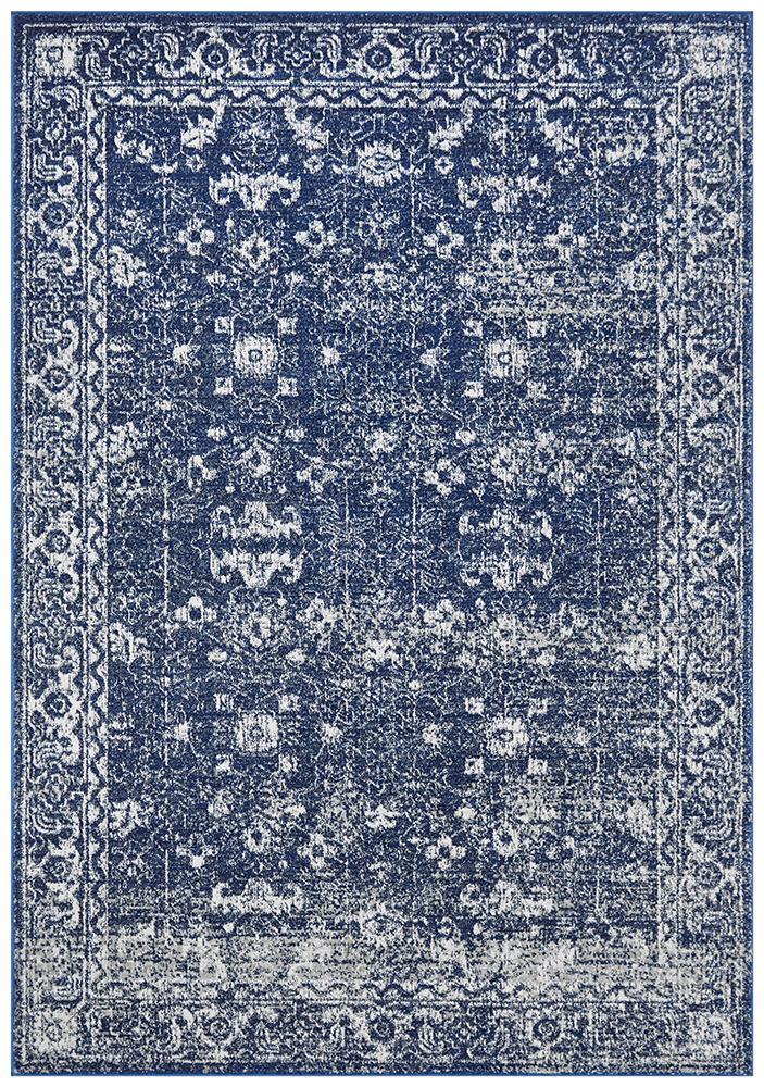Evoke Oasis Navy Transitional Rug