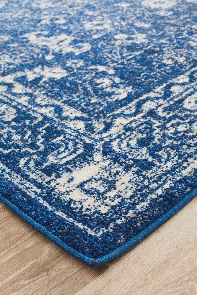 Evoke Oasis Navy Transitional Rug