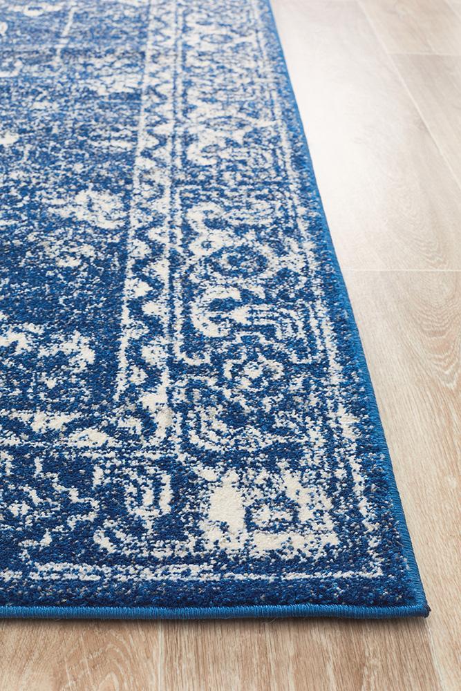 Evoke Oasis Navy Transitional Rug