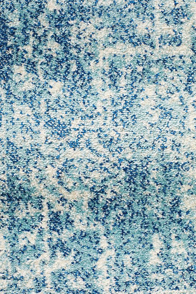 Evoke Muse Blue Transitional Runner Rug