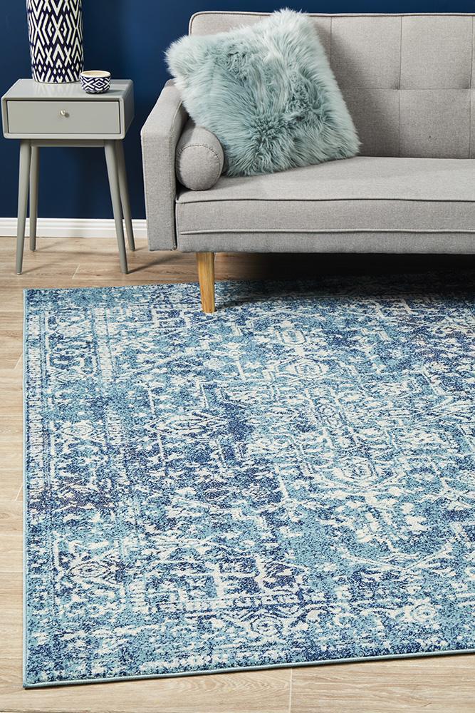 Evoke Muse Blue Transitional Rug