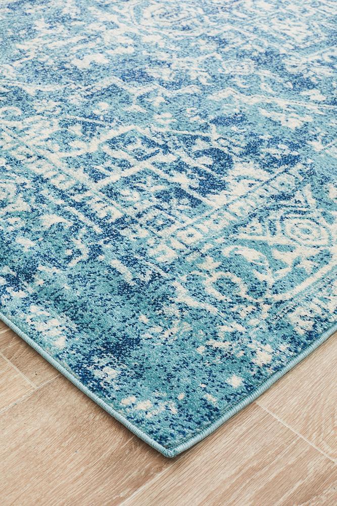 Evoke Muse Blue Transitional Rug