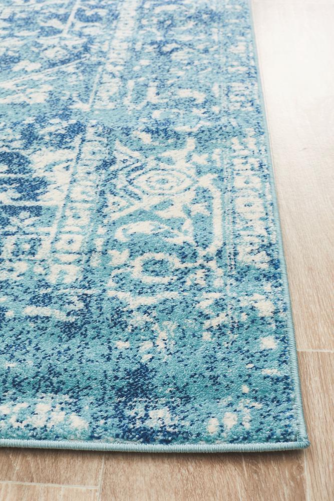 Evoke Muse Blue Transitional Rug