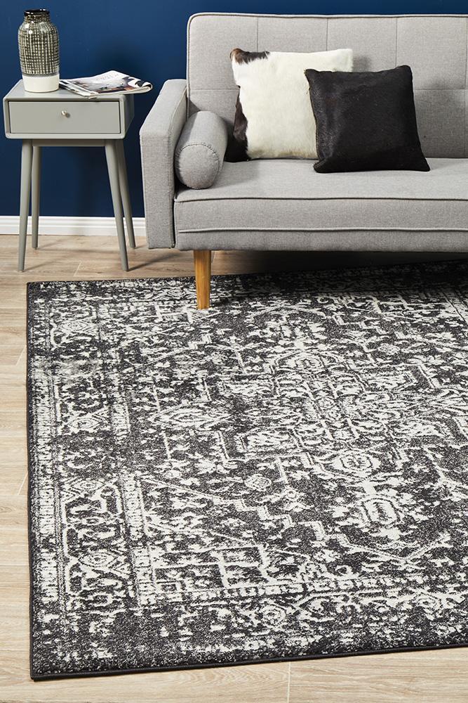Evoke Scape Charcoal Transitional Rug