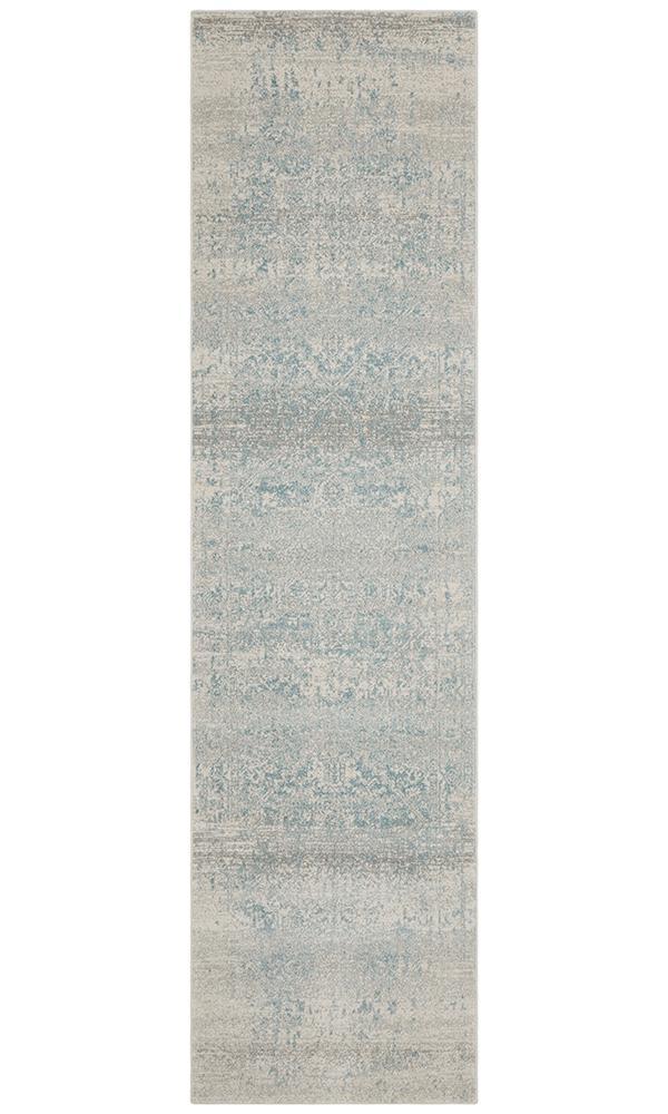 Evoke Glacier White Blue Transitional Rug