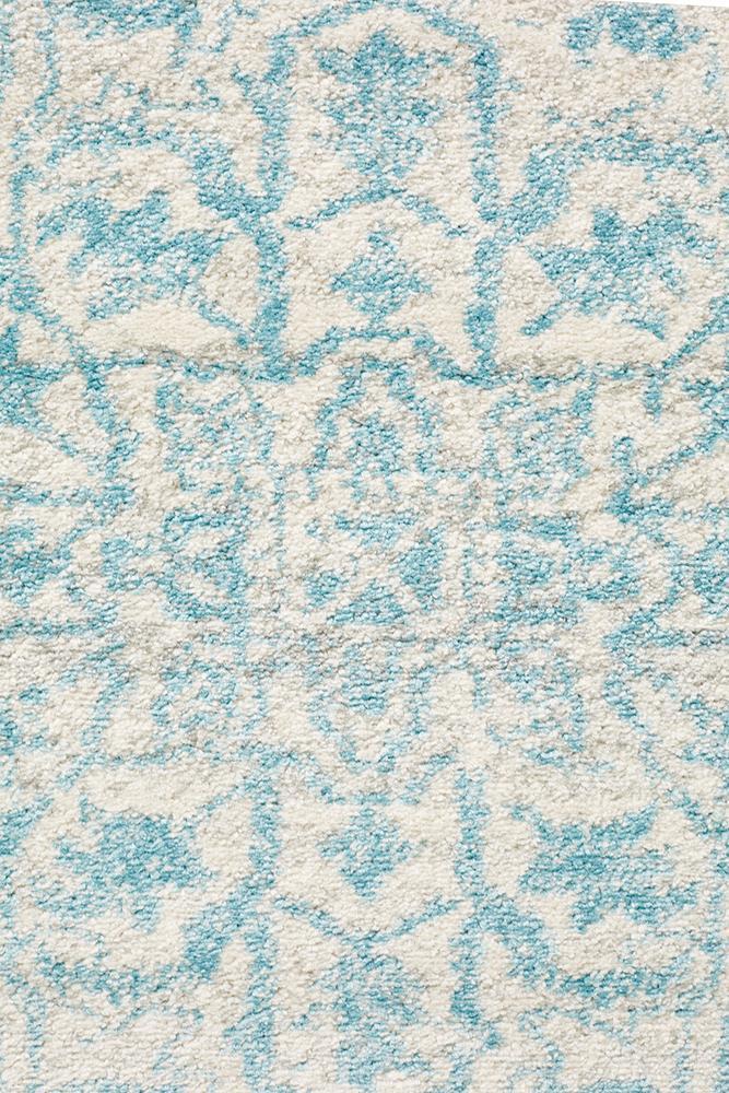 Evoke Glacier White Blue Transitional Rug