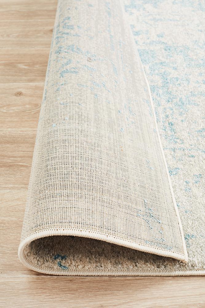Evoke Glacier White Blue Transitional Rug