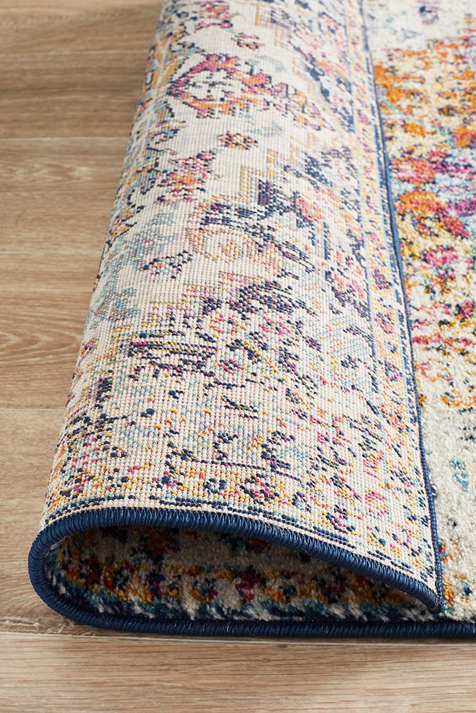 Evoke Carnival White Transitional Runner Rug