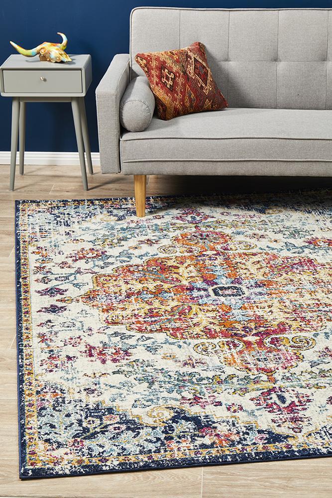 Evoke Carnival White Transitional Rug