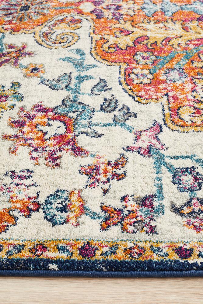 Evoke Carnival White Transitional Rug