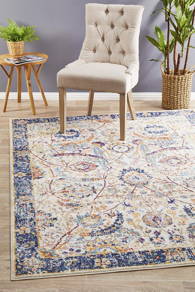 Evoke Peacock Ivory Transitional Rug
