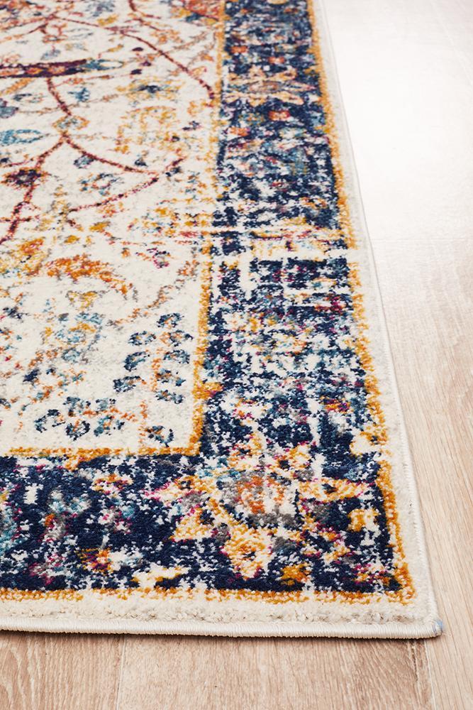Evoke Peacock Ivory Transitional Rug