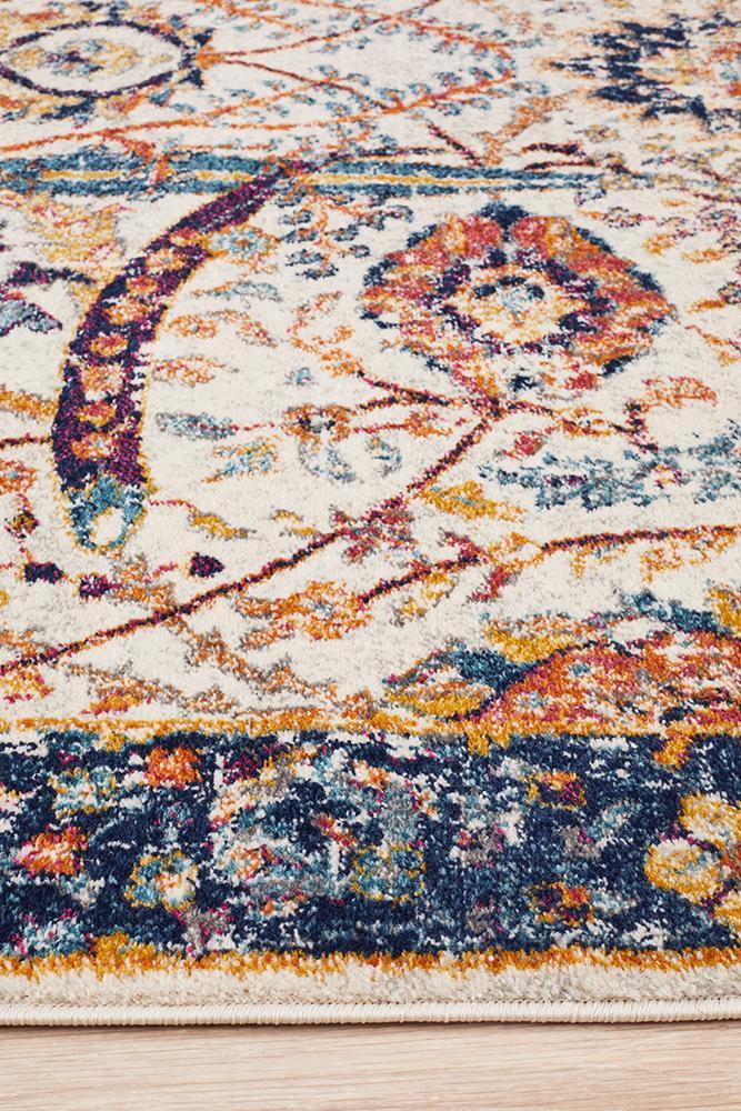 Evoke Peacock Ivory Transitional Rug