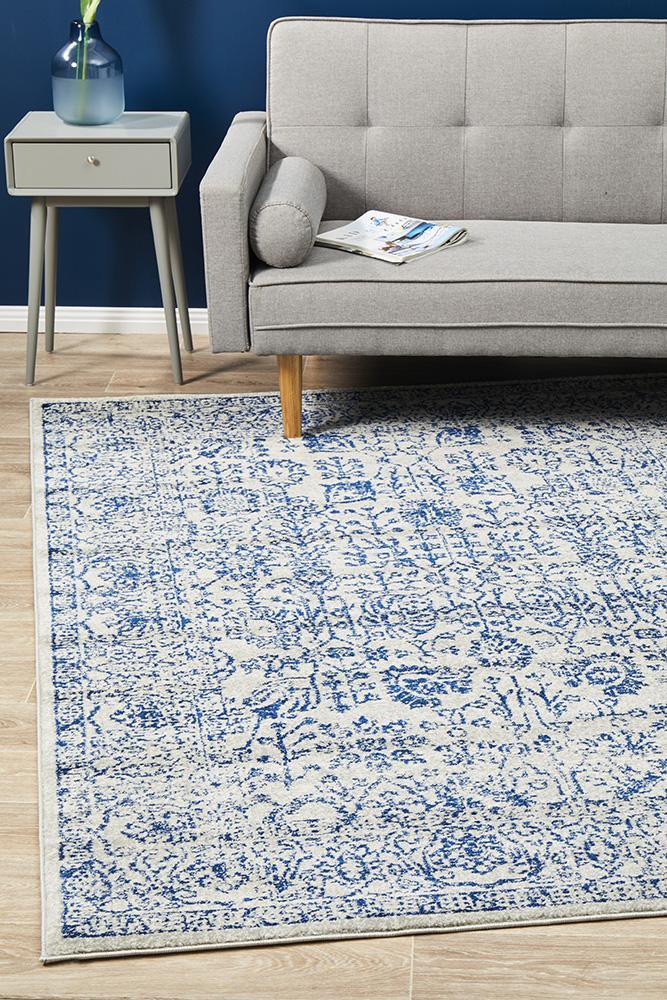 Evoke Frost Blue Transitional Rug