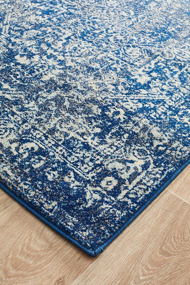Evoke Artist Navy Transitional Runner Rug