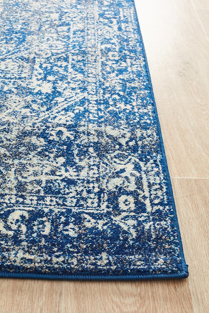 Evoke Artist Navy Transitional Runner Rug