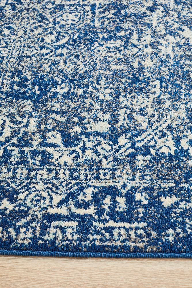 Evoke Artist Navy Transitional Runner Rug