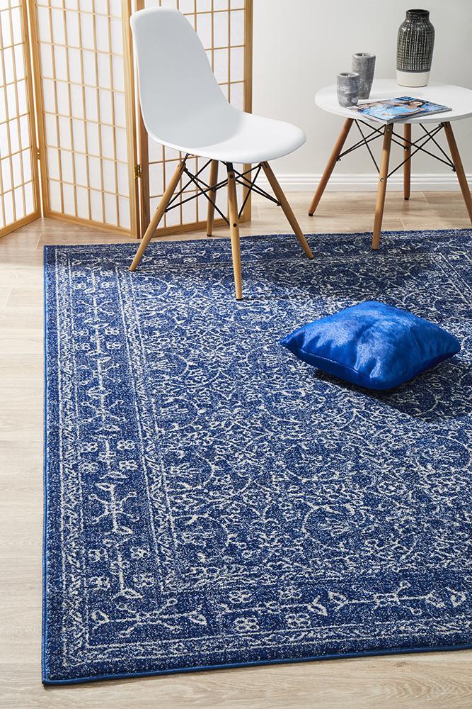 Evoke Artist Navy Transitional Rug