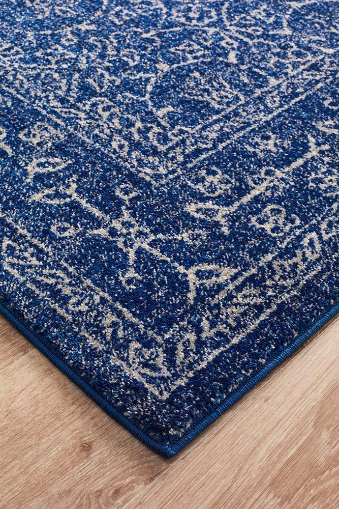 Evoke Artist Navy Transitional Rug