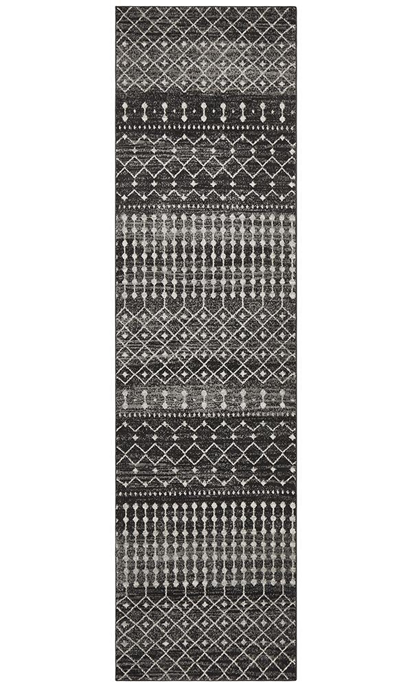 Evoke Simplicity Black Transitional Rug