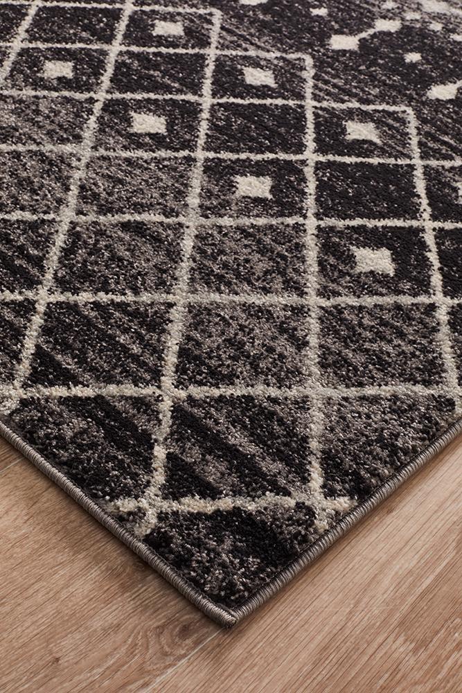 Evoke Simplicity Black Transitional Rug