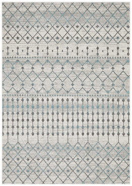 Evoke Slate White Transitional Rug