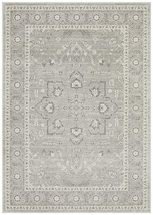 Evoke Silver Flower Transitional Rug