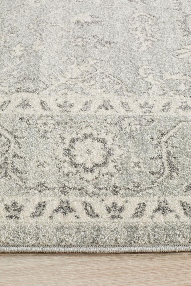 Evoke Silver Flower Transitional Rug
