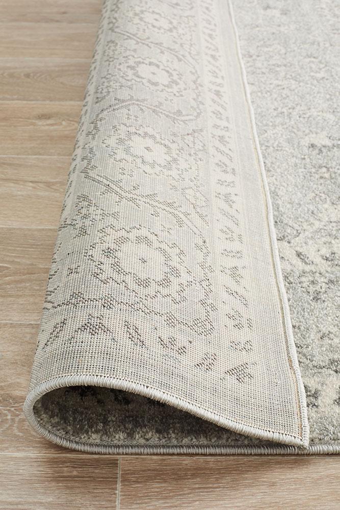 Evoke Silver Flower Transitional Rug