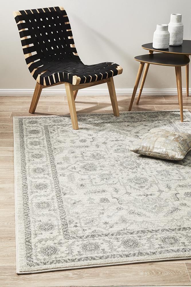 Evoke Winter White Transitional Rug