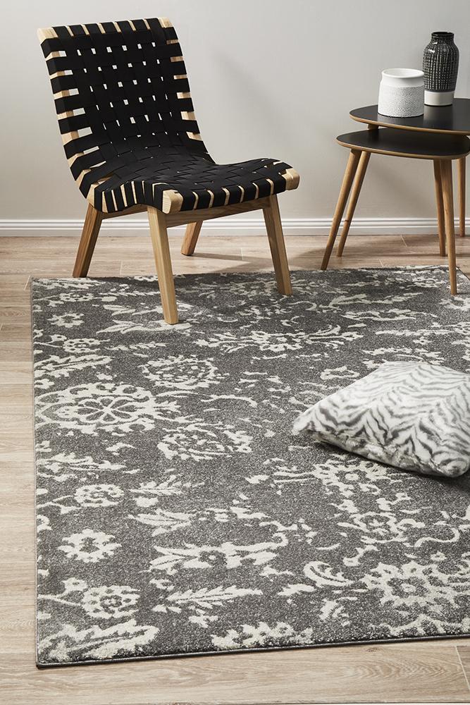 Evoke Stream Grey Transitional Rug