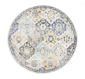 Evoke Poppy Multi Transitional Round Rug