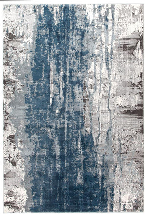 Kendra Roxana Distressed Timeless Rug Blue Grey White