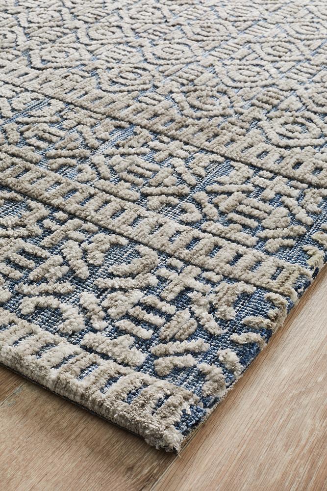 Levi Miriam Navy Grey Rug