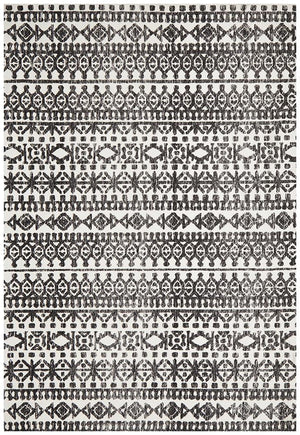 Levi Yasmin Ivory Black Rug