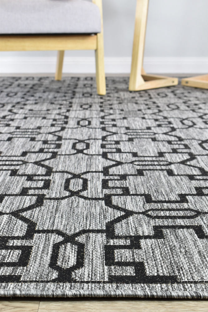 Pacific Grey Black Rug 208-DM9E