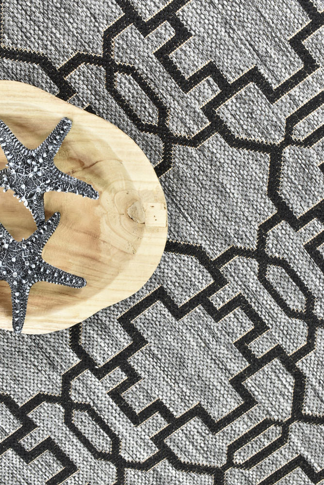Pacific Grey Black Rug 208-DM9E