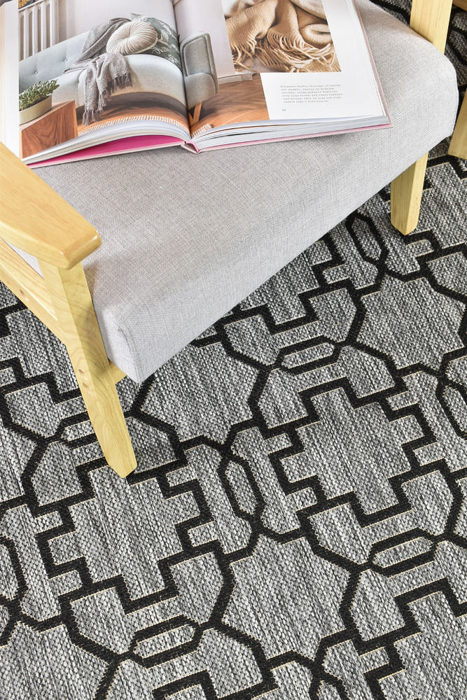 Pacific Grey Black Rug 208-DM9E