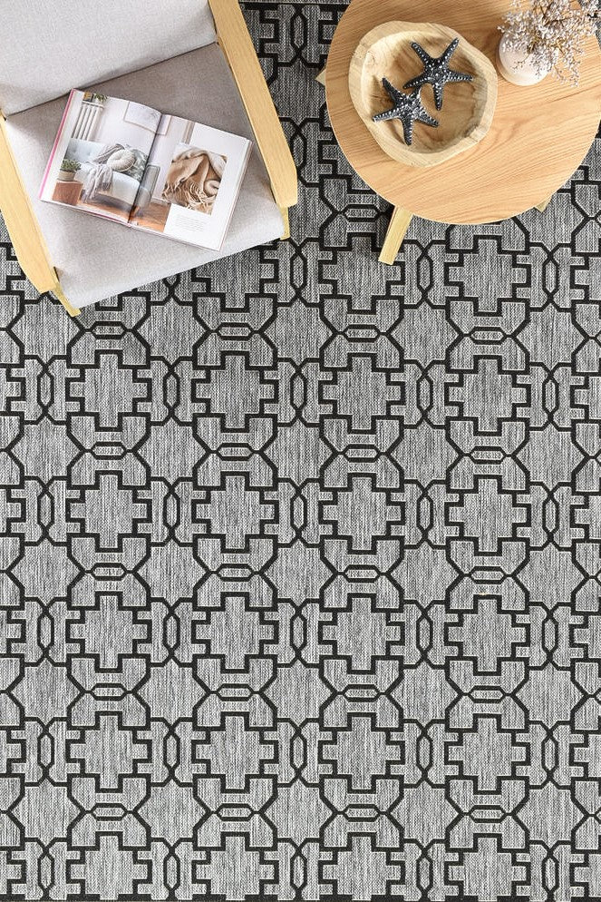 Pacific Grey Black Rug 208-DM9E