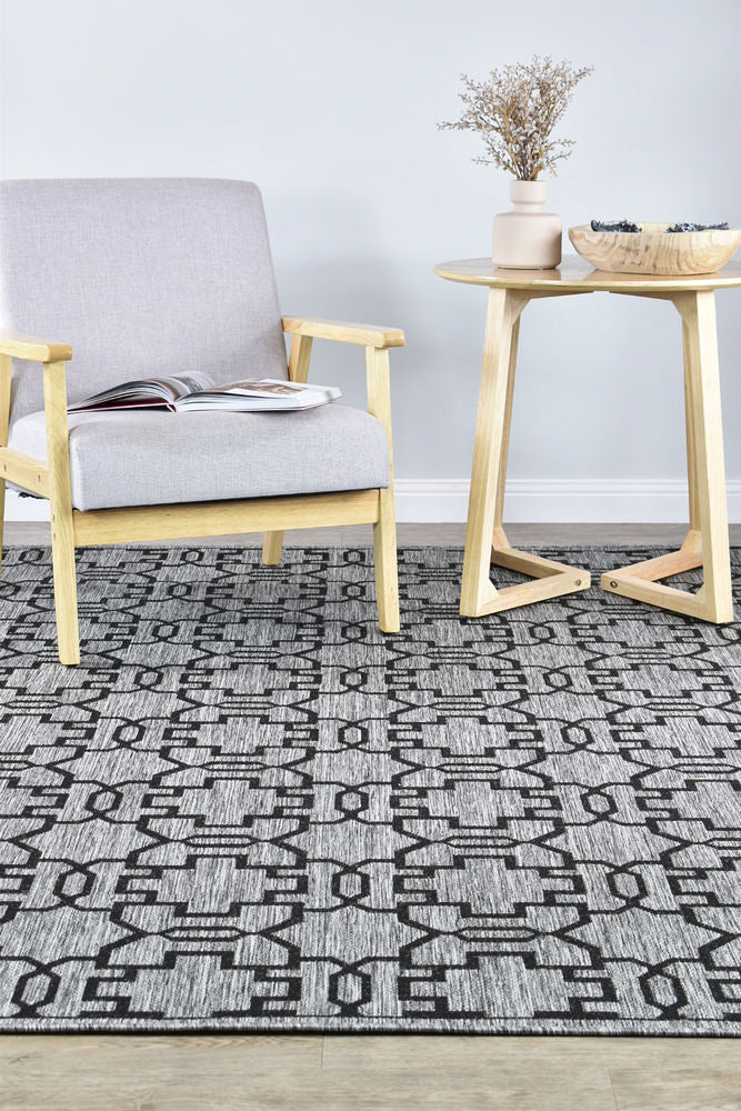 Pacific Grey Black Rug 208-DM9E