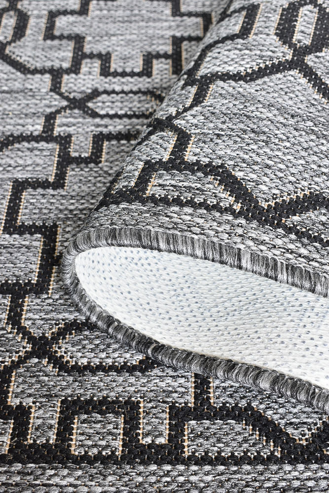 Pacific Runner Grey Black Rug 208-DM9E