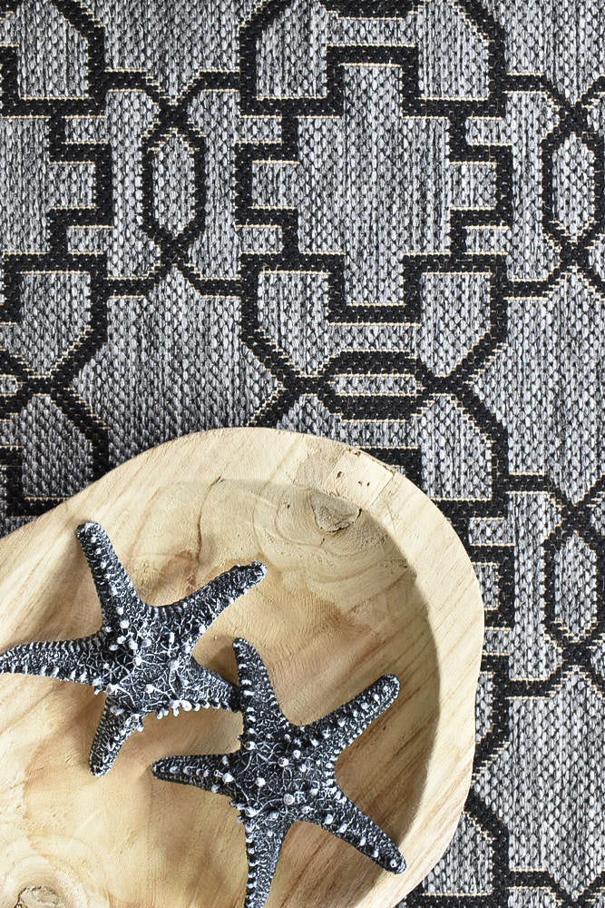 Pacific Runner Grey Black Rug 208-DM9E